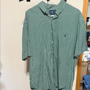 Ralph Lauren Men's Green Checkered Shirt